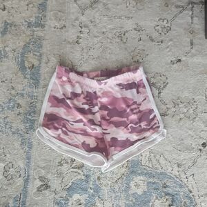Shosho Pink Camo Athletic Shorts